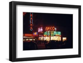 1945: Signs for the Orbach Department Store and Simko Shoe Store in the Union Square, New York, Ny-Andreas Feininger-Framed Photographic Print