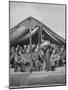 1945: Teenaged German Pow Sit under a Tent as They Listen to a History Lesson, Attichy, France-Ralph Morse-Mounted Photographic Print