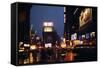 1945: Times Square at Night after Rain, New York, NY-Andreas Feininger-Framed Stretched Canvas