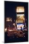 1945: Times Square at Night with Traffic and Lit Billboards, New York, Ny-Andreas Feininger-Mounted Photographic Print