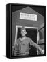 1945: Us Army Pfc Francis Tourtillot at Continental Central Pow Enclosure 15, Attichy, France-Ralph Morse-Framed Stretched Canvas