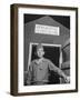 1945: Us Army Pfc Francis Tourtillot at Continental Central Pow Enclosure 15, Attichy, France-Ralph Morse-Framed Photographic Print