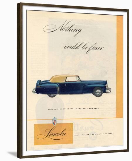 1946 Lincoln Continental Cabri-null-Framed Premium Giclee Print