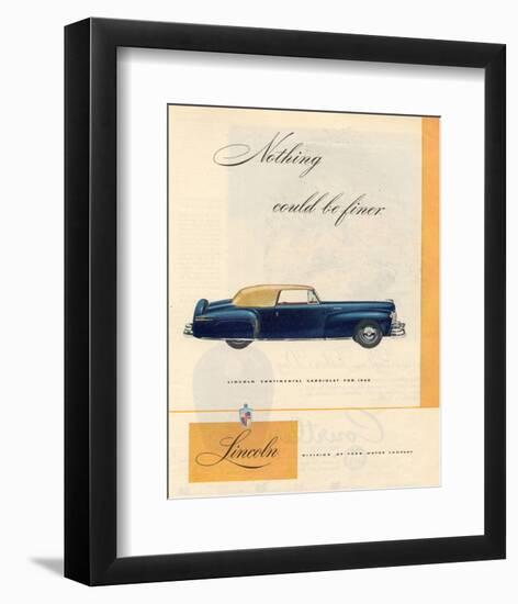 1946 Lincoln Continental Cabri-null-Framed Art Print