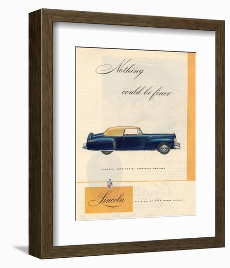 1946 Lincoln Continental Cabri-null-Framed Art Print