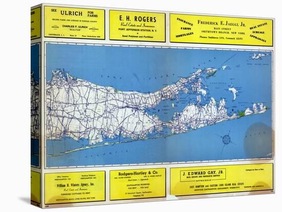 1946, Long Island Plate 2, New York, United States-null-Stretched Canvas