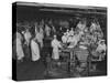 1946: Workers as They Butcher Meats in the Hormel Foods Corporation Factory, Austin, Minnesota-Wallace Kirkland-Stretched Canvas