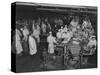 1946: Workers as They Butcher Meats in the Hormel Foods Corporation Factory, Austin, Minnesota-Wallace Kirkland-Stretched Canvas