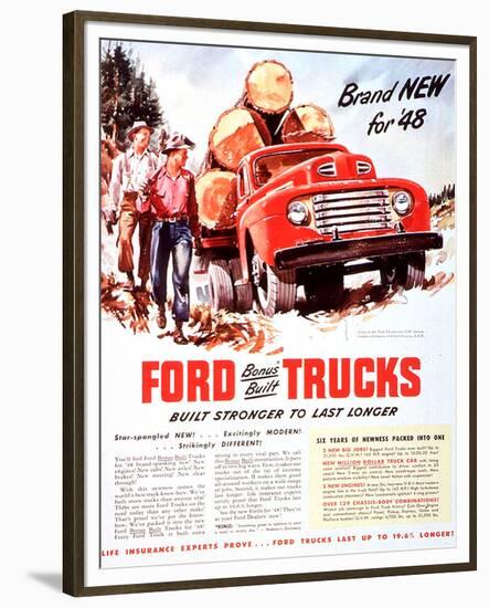 1948 Ford Truck-Built Stronger-null-Framed Premium Giclee Print