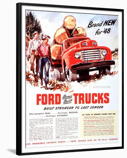 1948 Ford Truck-Built Stronger-null-Framed Premium Giclee Print