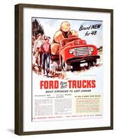 1948 Ford Truck-Built Stronger-null-Framed Art Print