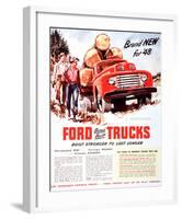 1948 Ford Truck-Built Stronger-null-Framed Art Print