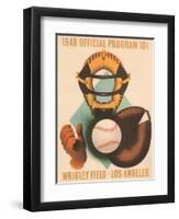 1948 Official Program, Wrigley Field-null-Framed Art Print