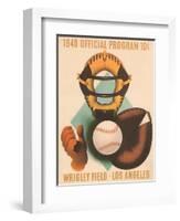 1948 Official Program, Wrigley Field-null-Framed Art Print