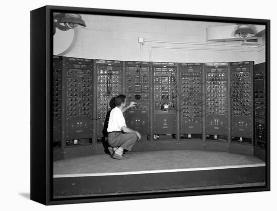 1949 Computer Used by Rocket Scientists at Lewis Flight Propulsion Laboratory, Cleveland, Ohio-null-Framed Stretched Canvas