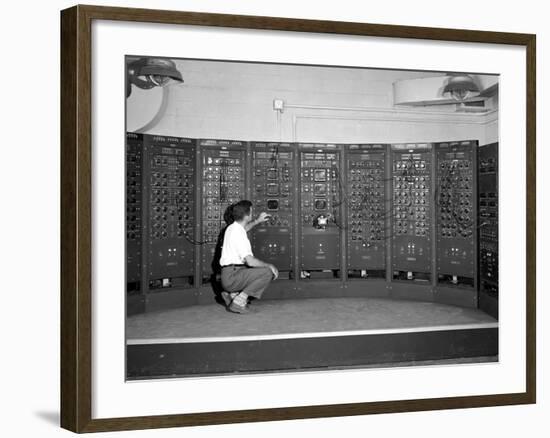 1949 Computer Used by Rocket Scientists at Lewis Flight Propulsion Laboratory, Cleveland, Ohio-null-Framed Photo