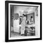 1949: Consuelo Madrigal Putting Make Up on for a Party-Jack Birns-Framed Photographic Print