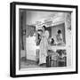 1949: Consuelo Madrigal Putting Make Up on for a Party-Jack Birns-Framed Photographic Print