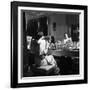 1949: Consuelo Madrigal Putting Make Up on for a Party-Jack Birns-Framed Photographic Print