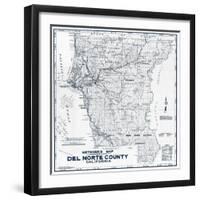 1949, Del Norte County Wall Map, California, United States-null-Framed Premium Giclee Print