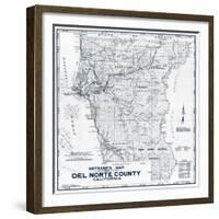 1949, Del Norte County Wall Map, California, United States-null-Framed Giclee Print