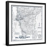 1949, Del Norte County Wall Map, California, United States-null-Framed Giclee Print