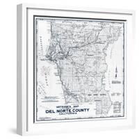 1949, Del Norte County Wall Map, California, United States-null-Framed Giclee Print