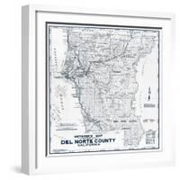 1949, Del Norte County Wall Map, California, United States-null-Framed Giclee Print