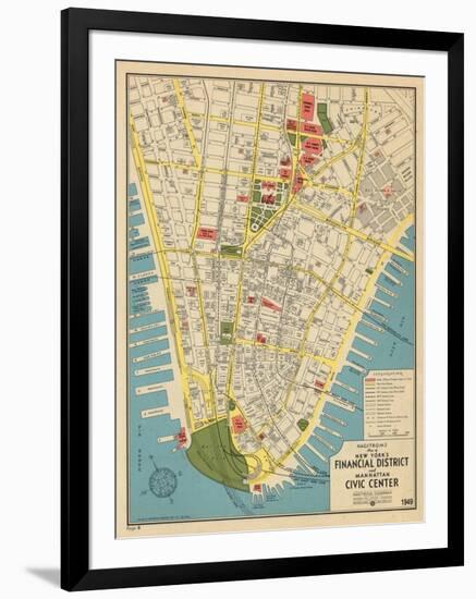 1949, Financial District and Manhattan Civic Center, New York, United States-null-Framed Giclee Print