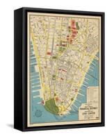 1949, Financial District and Manhattan Civic Center, New York, United States-null-Framed Stretched Canvas