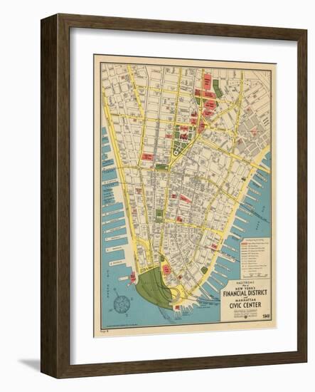 1949, Financial District and Manhattan Civic Center, New York, United States-null-Framed Giclee Print
