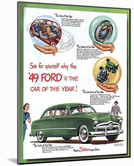 1949 Ford - … Car of the Year-null-Mounted Art Print