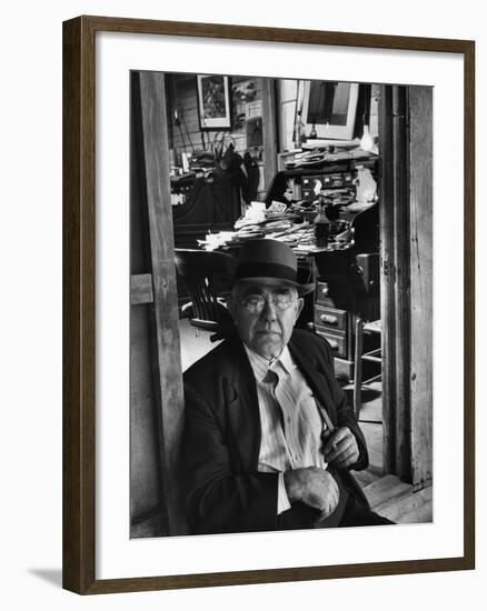 1949: Jess Motlow, Owner of Jack Daniels Distillery, Tennessee-Ed Clark-Framed Photographic Print