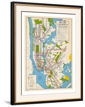 1949 new york subway map new york united states