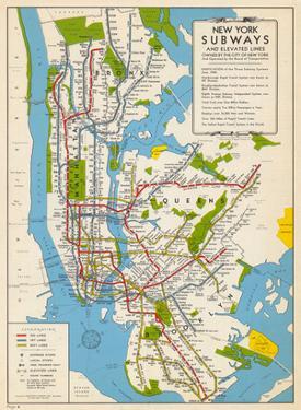 1949 new york subway map new york united states