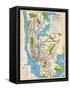 1949, New York Subway Map, New York, United States-null-Framed Stretched Canvas