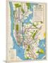 1949, New York Subway Map, New York, United States-null-Mounted Giclee Print