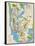 1949, New York Subway Map, New York, United States-null-Framed Stretched Canvas