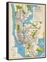 1949, New York Subway Map, New York, United States-null-Framed Stretched Canvas