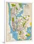 1949, New York Subway Map, New York, United States-null-Framed Giclee Print