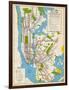 1949, New York Subway Map, New York, United States-null-Framed Giclee Print