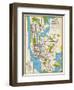 1949, New York Subway Map, New York, United States-null-Framed Premium Giclee Print