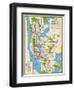 1949, New York Subway Map, New York, United States-null-Framed Premium Giclee Print