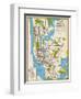 1949, New York Subway Map, New York, United States-null-Framed Premium Giclee Print