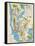 1949, New York Subway Map, New York, United States-null-Framed Stretched Canvas