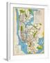 1949, New York Subway Map, New York, United States-null-Framed Giclee Print