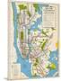 1949, New York Subway Map, New York, United States-null-Mounted Giclee Print