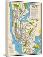 1949, New York Subway Map, New York, United States-null-Mounted Giclee Print