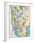 1949, New York Subway Map, New York, United States-null-Framed Giclee Print