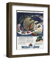 1949 Willys-The Universal Jeep-null-Framed Art Print